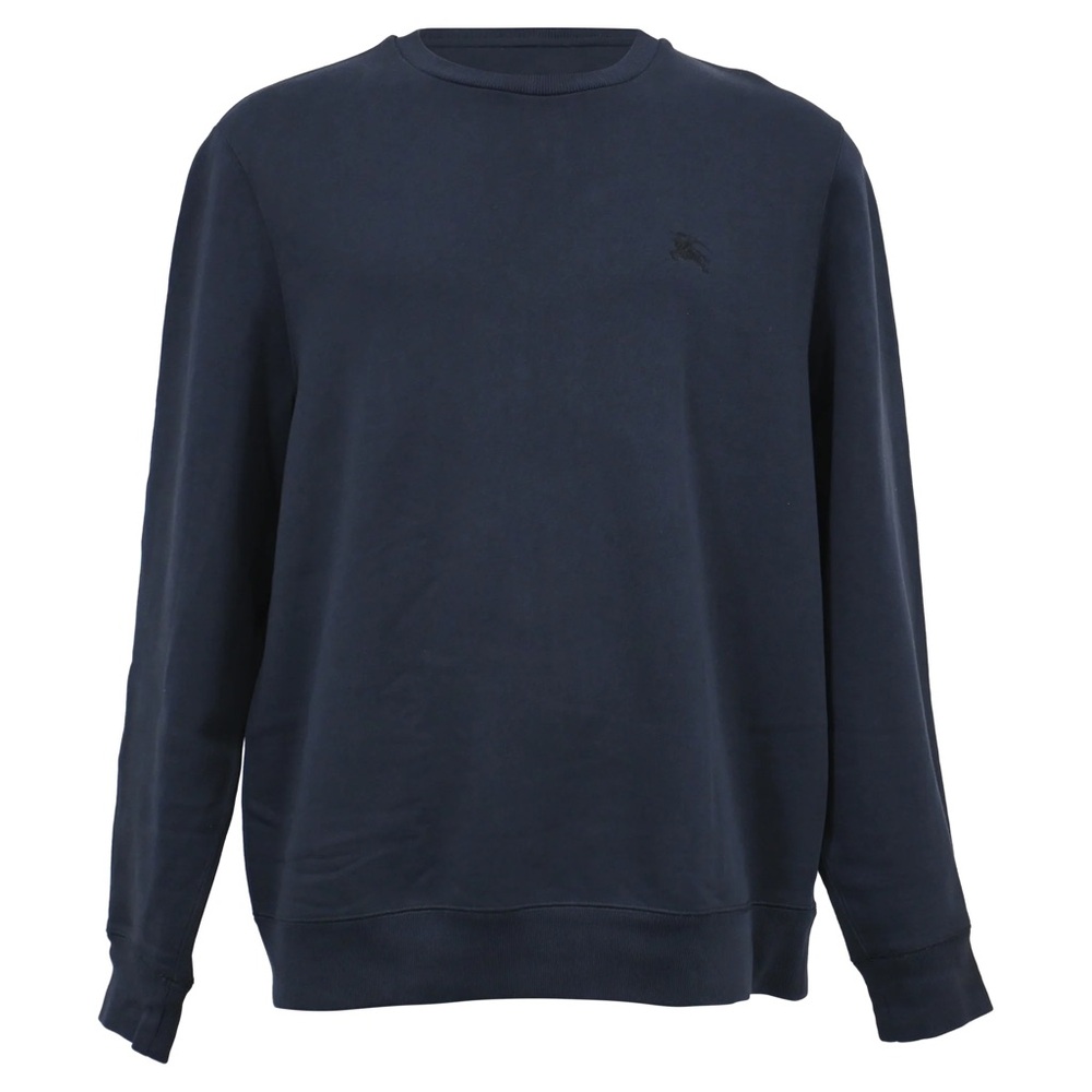 Burberry Navy Blue Crew Neck Sweater